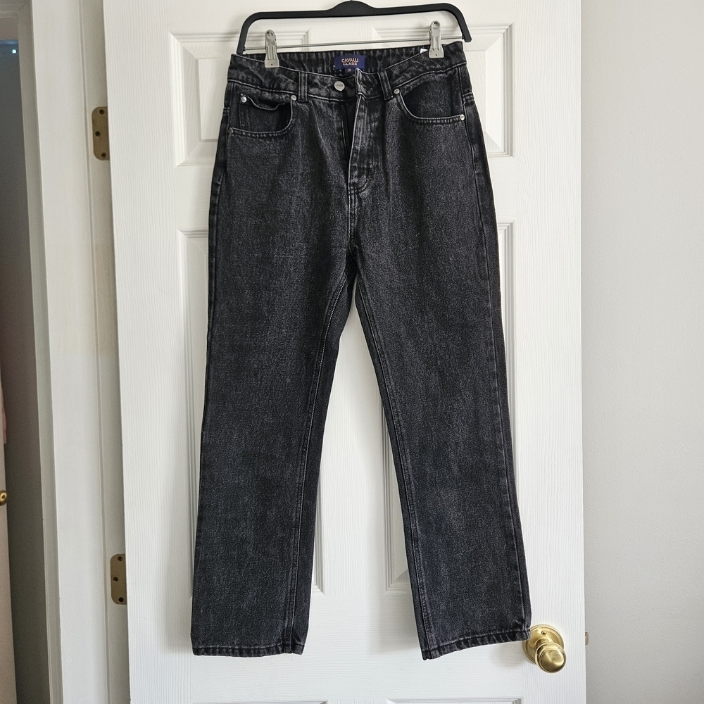 Roberto Cavalli Black High Rise Jeans Classic Elegance